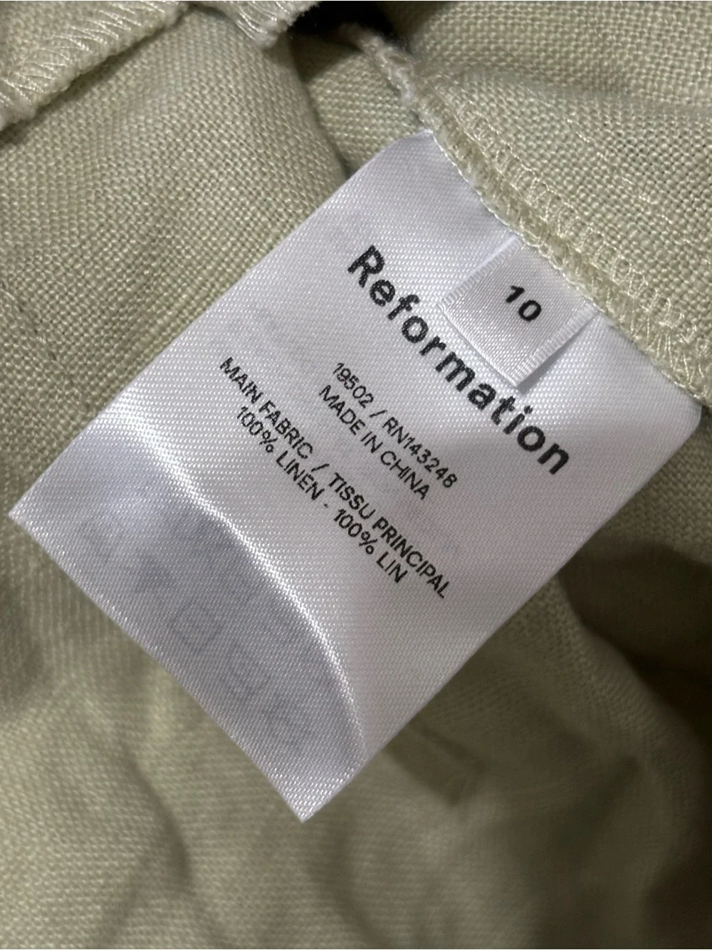 Reformation Paros Linen Pant